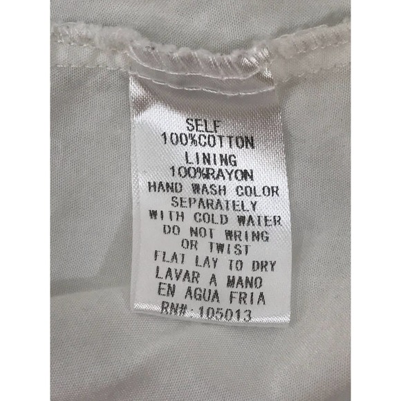 Andree by Unit Eyelet White Cotton Top Neon Multicolor Fringe Tassels Size 1X - Picture 9 of 11